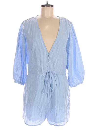 Pre-owned Fashion Nova Romper In Blue