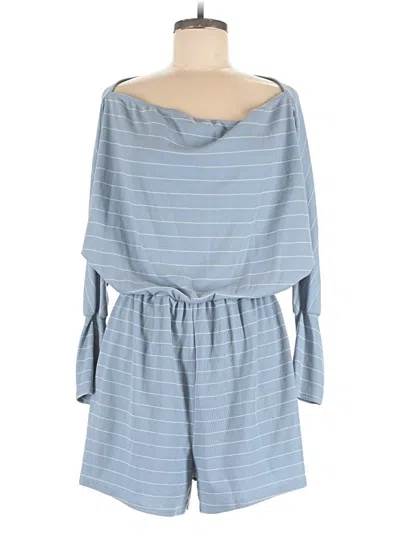 Pre-owned Fashion Nova Romper In Blue
