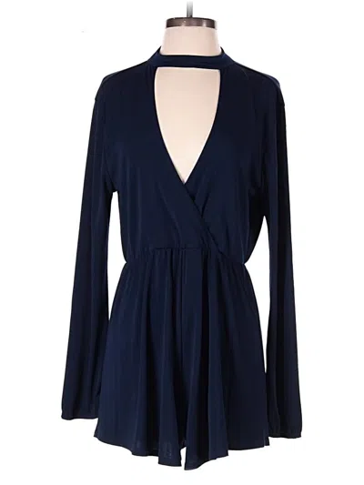 Pre-owned Fashion Nova Romper In Blue