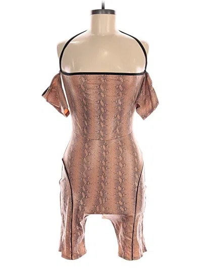 Pre-owned Fashion Nova Romper In Brown