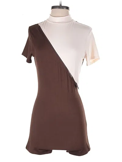 Pre-owned Fashion Nova Romper In Brown
