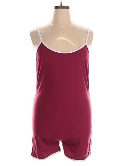 Pre-owned Fashion Nova Romper In Burgundy