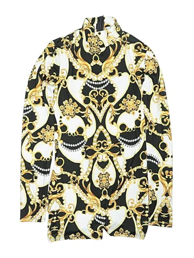 Pre-owned Fashion Nova Romper In Gold