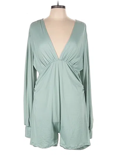Fashion Nova Romper In Green