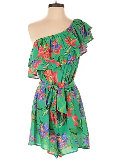 Pre-owned Fashion Nova Romper In Green