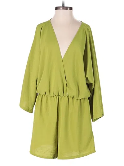 Fashion Nova Romper In Green