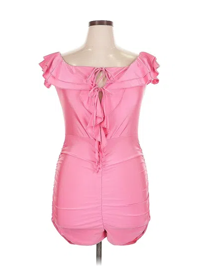 Pre-owned Fashion Nova Romper In Pink