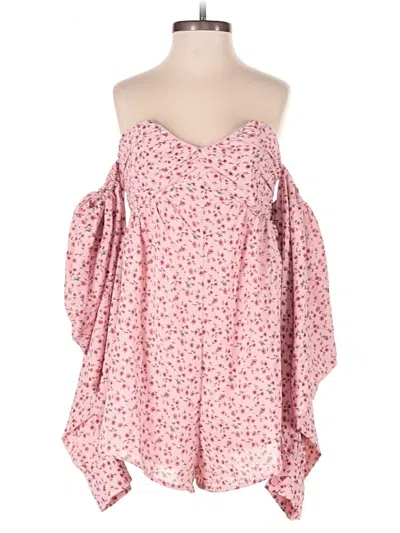 Pre-owned Fashion Nova Romper In Pink