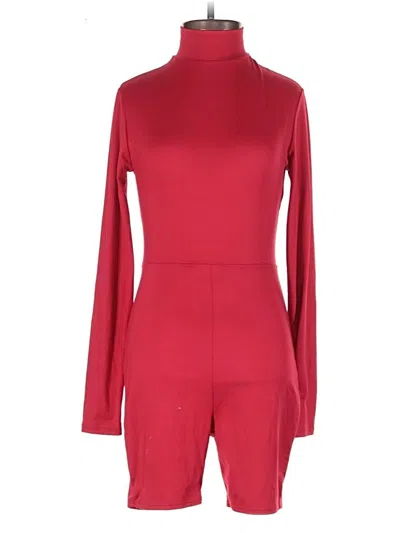 Pre-owned Fashion Nova Romper In Red