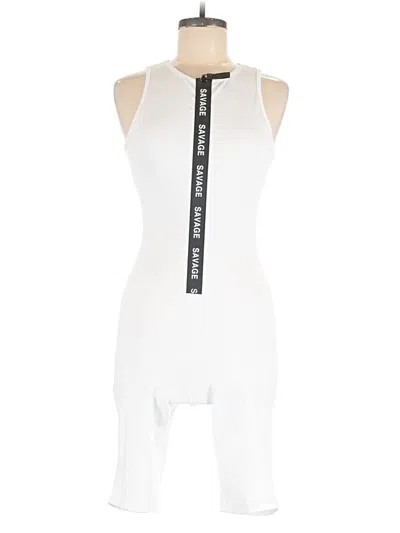 Pre-owned Fashion Nova Romper In White
