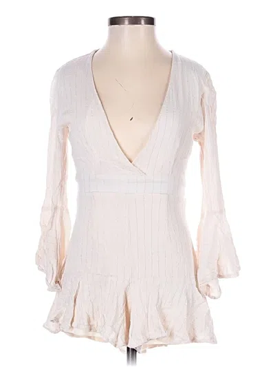 Pre-owned Fashion Nova Romper In White