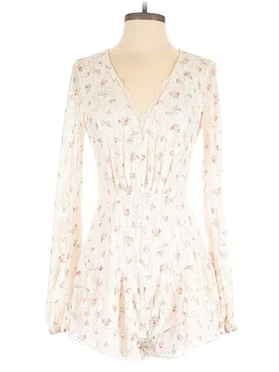 Pre-owned Fashion Nova Romper In White
