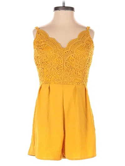 Pre-owned Fashion Nova Romper In Yellow
