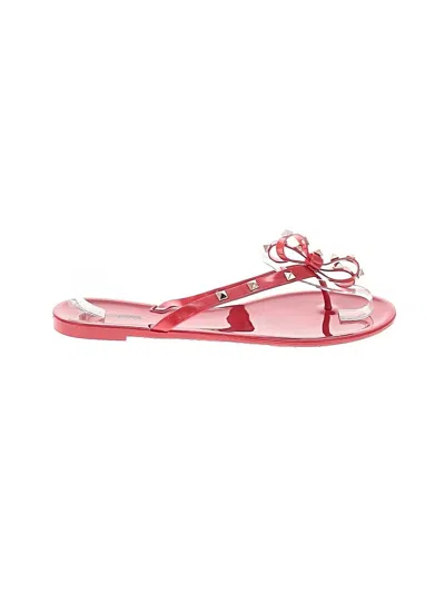 Pre-owned Fashion Nova Sandals In Red