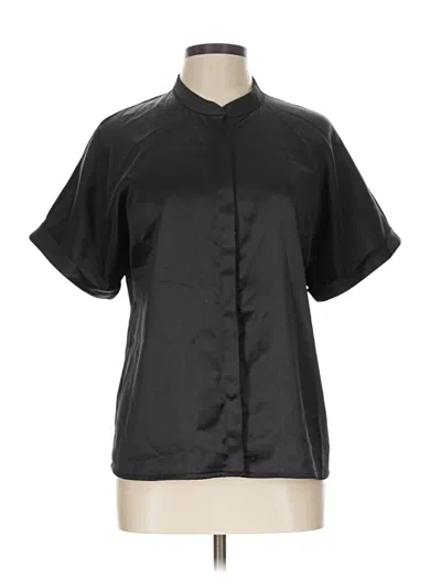 Pre-owned Fashion Nova Short Sleeve Blouse In Black