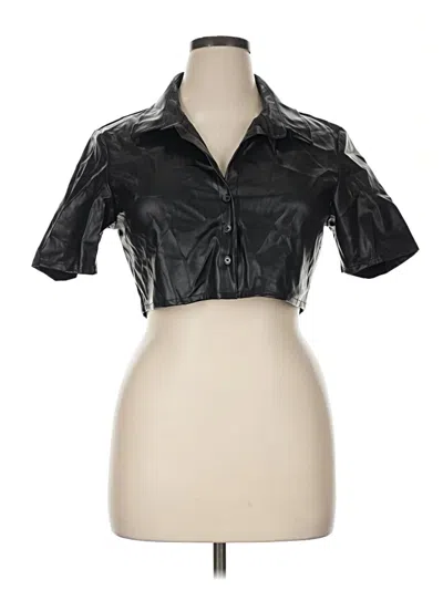 Fashion Nova Short Sleeve Blouse In Black
