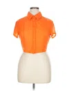 Fashion Nova Short Sleeve Blouse In Orange