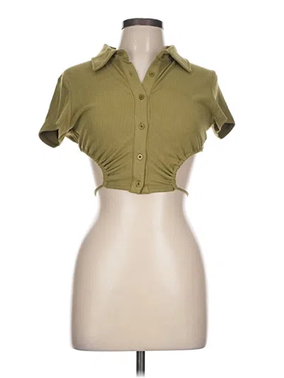 Pre-owned Fashion Nova Short Sleeve Polo Shirt In Green