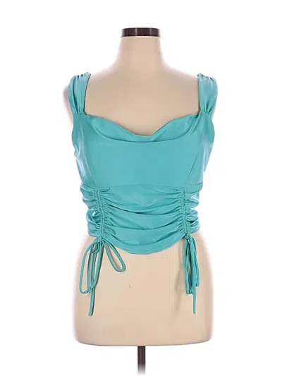 Pre-owned Fashion Nova Sleeveless Blouse In Blue