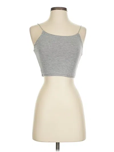 Fashion Nova Sleeveless Top Gray Halter Neckline Tops
