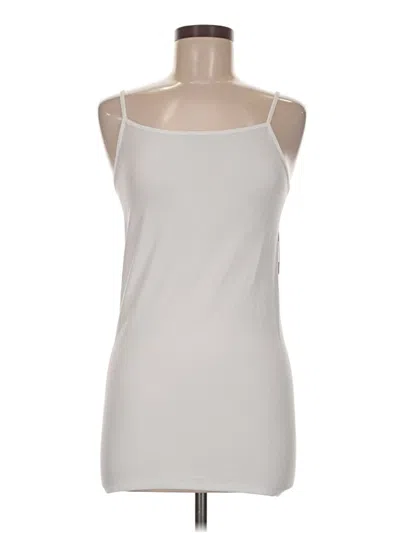 Fashion Nova Sleeveless Top Gray Halter Neckline Tops In White