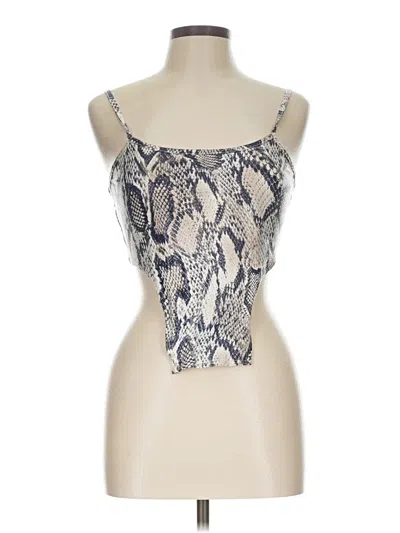 Fashion Nova Sleeveless Top Ivory Sweetheart Neckline Tops In Animal Print
