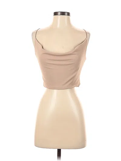 Fashion Nova Sleeveless Top Tan Strapless Neckline Tops In Neutral