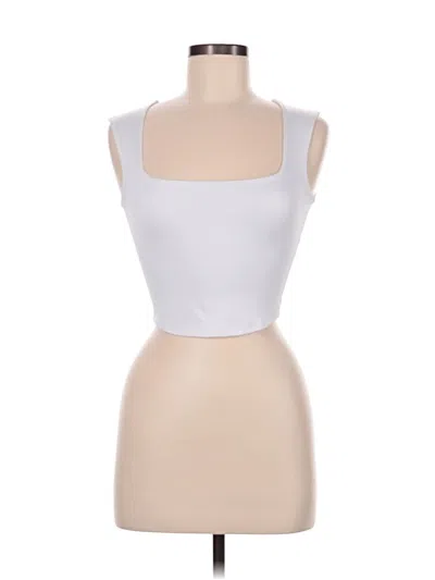 Pre-owned Fashion Nova Sleeveless Top White Sweetheart Neckline Tops