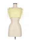 Fashion Nova Sleeveless Top Yellow Strapless Neckline Tops In Multi