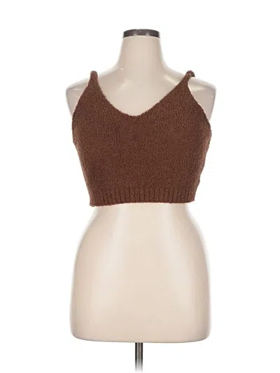 Pre-owned Fashion Nova Sweater Vest In Brown