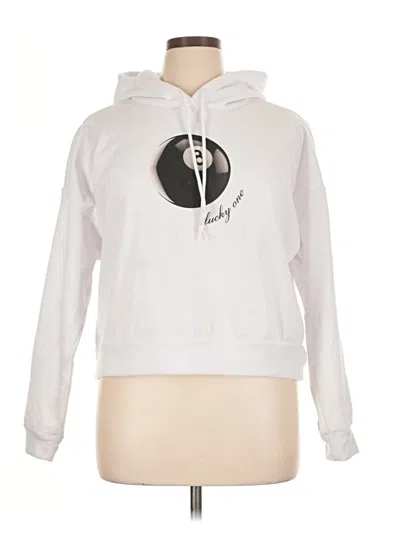 Pre-owned Fashion Nova Sweatshirt In White