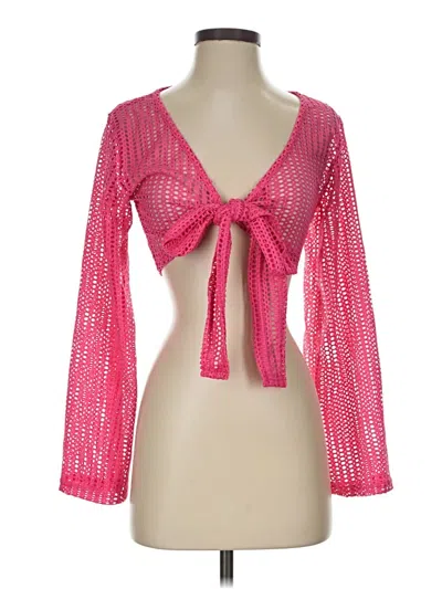 Pre-owned Fashion Nova Swimsuit Cover Up In Pink