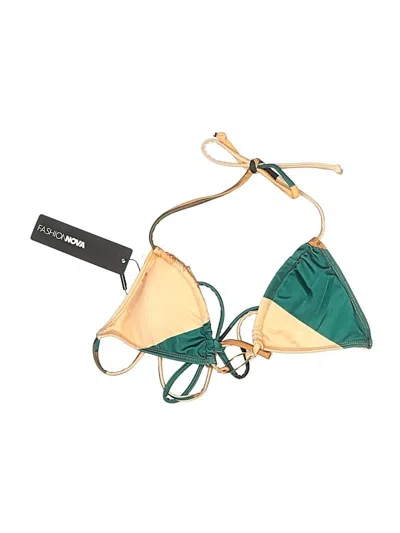 Fashion Nova Swimsuit Top Green Swimwear In Multi