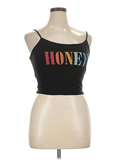 Pre-owned Fashion Nova Tank Top Black Halter Neckline Tops