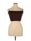 Fashion Nova Tank Top Brown Halter Neckline Tops In Brown