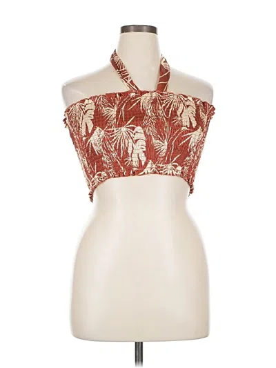 Fashion Nova Tank Top Brown Strapless Neckline Tops