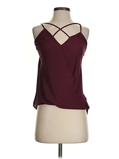 Pre-owned Fashion Nova Tank Top Burgundy Halter Neckline Tops
