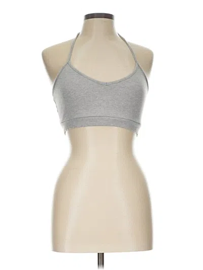 Pre-owned Fashion Nova Tank Top Gray Halter Neckline Tops