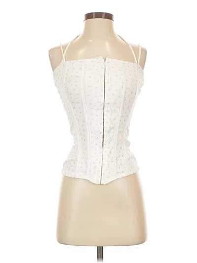 Fashion Nova Tank Top Ivory Halter Neckline Tops