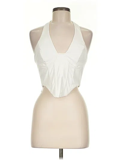 Fashion Nova Tank Top Ivory Halter Neckline Tops