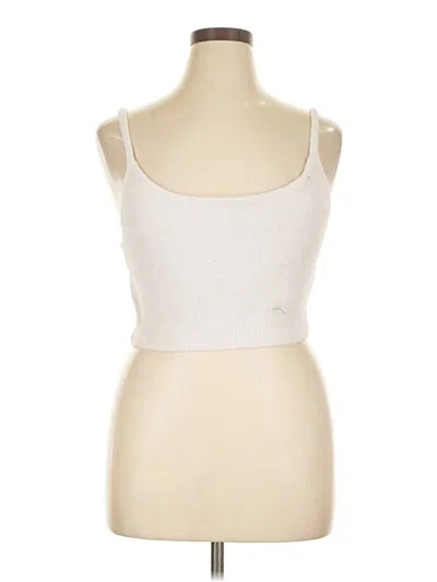 Pre-owned Fashion Nova Tank Top Ivory Strapless Neckline Tops