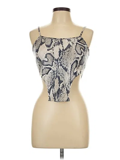 Pre-owned Fashion Nova Tank Top Ivory Strapless Neckline Tops