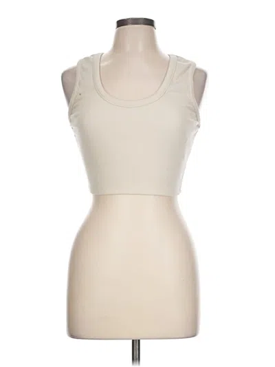 Pre-owned Fashion Nova Tank Top Ivory Strapless Neckline Tops