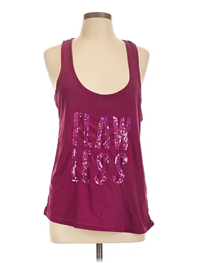 Pre-owned Fashion Nova Tank Top Purple Halter Neckline Tops