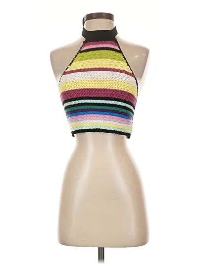 Fashion Nova Tank Top Yellow Halter Neckline Tops