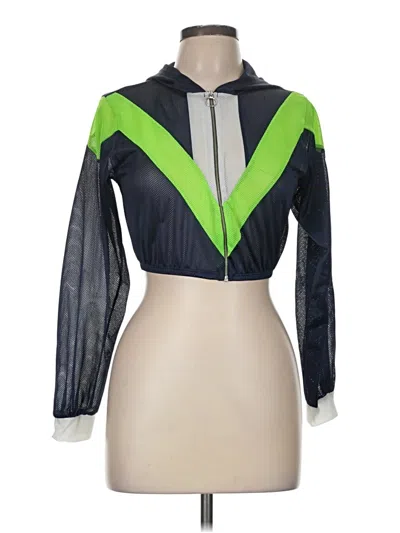 Pre-owned Fashion Nova Track Jacket In Green