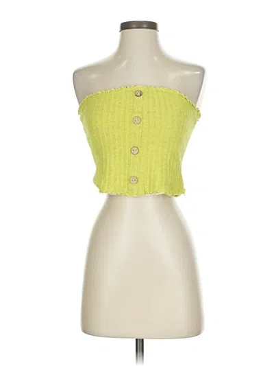 Pre-owned Fashion Nova Tube Top Green Strapless Neckline Tops