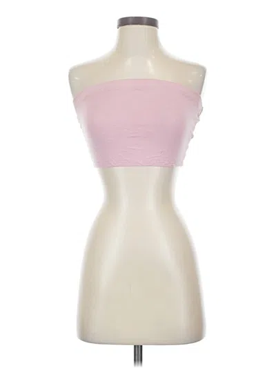 Pre-owned Fashion Nova Tube Top Pink Strapless Neckline Tops