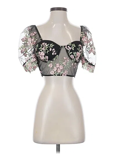 Pre-owned Fashion Nova Tube Top Silver Sweetheart Neckline Tops