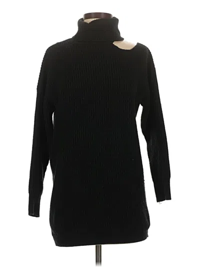 Pre-owned Fashion Nova Turtleneck Sweater In Black